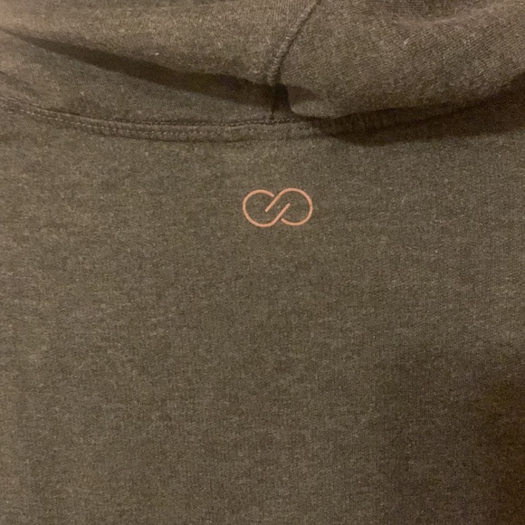 CALIA by Carrie underwood effortless mix media hoodie. Gray and ivory. - Picture 4 of 4